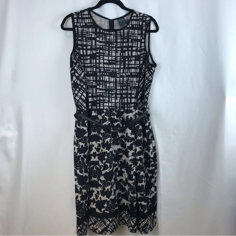 Gabby Skye Tan/Black Mixed Print Dress - Picture 11 of 16